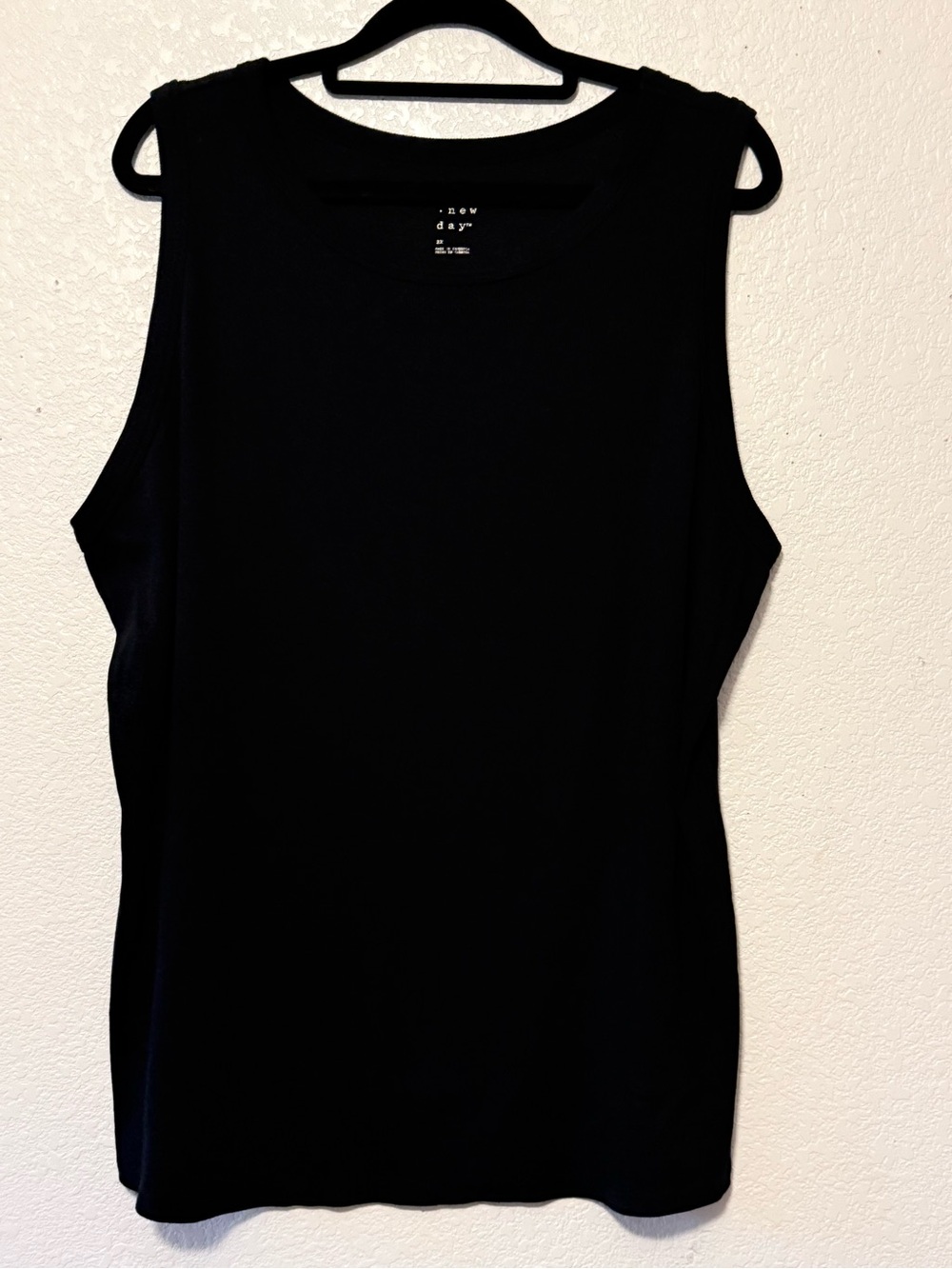 a new day Black Sleeveless Tank Top 0244